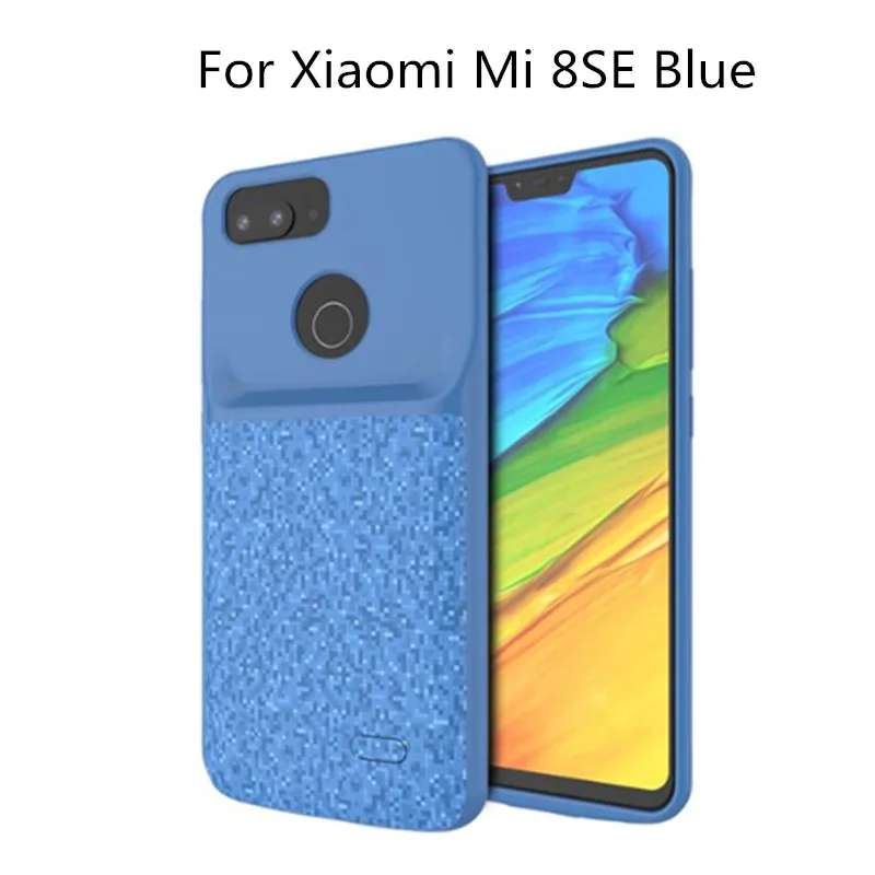 Egeedigi для Xiaomi Mi 8 8 Se 8 Lite запасной внешний аккумулятор зарядный чехол для Xiaomi Mi 8/SE/Lite зарядное устройство Внешний чехол - Цвет: For Mi8 Se Blue