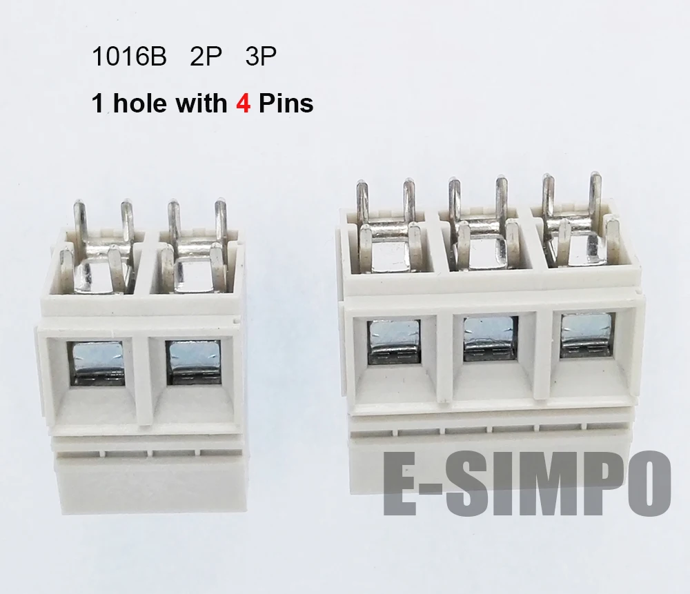 1016B 10.16 3P печатной платы Клеммная колодка прямой мм 650V57A 22AWG 8AWG 1 полюс с 4 пайку