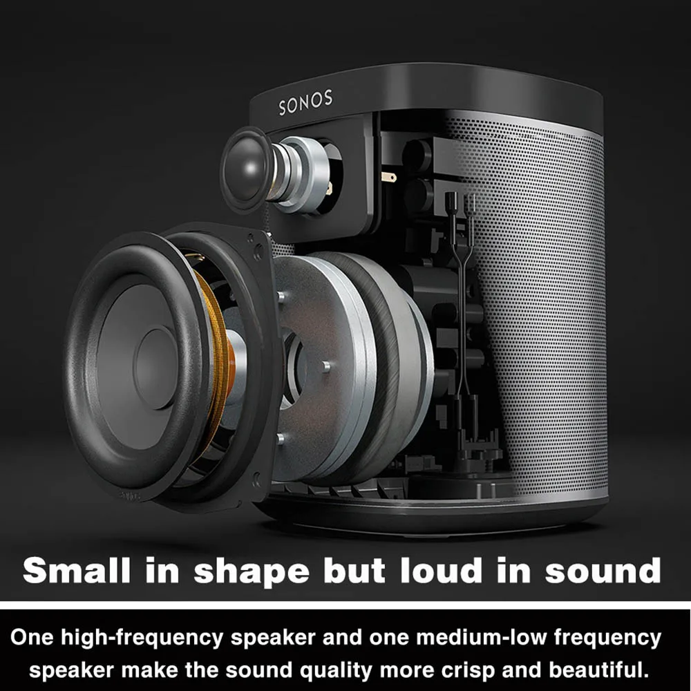  Xiaomi Mijia Sonos PLAY:1 Smart Speaker Wireless Connect WiFi Moisture Proof Full Metal Jacket Port