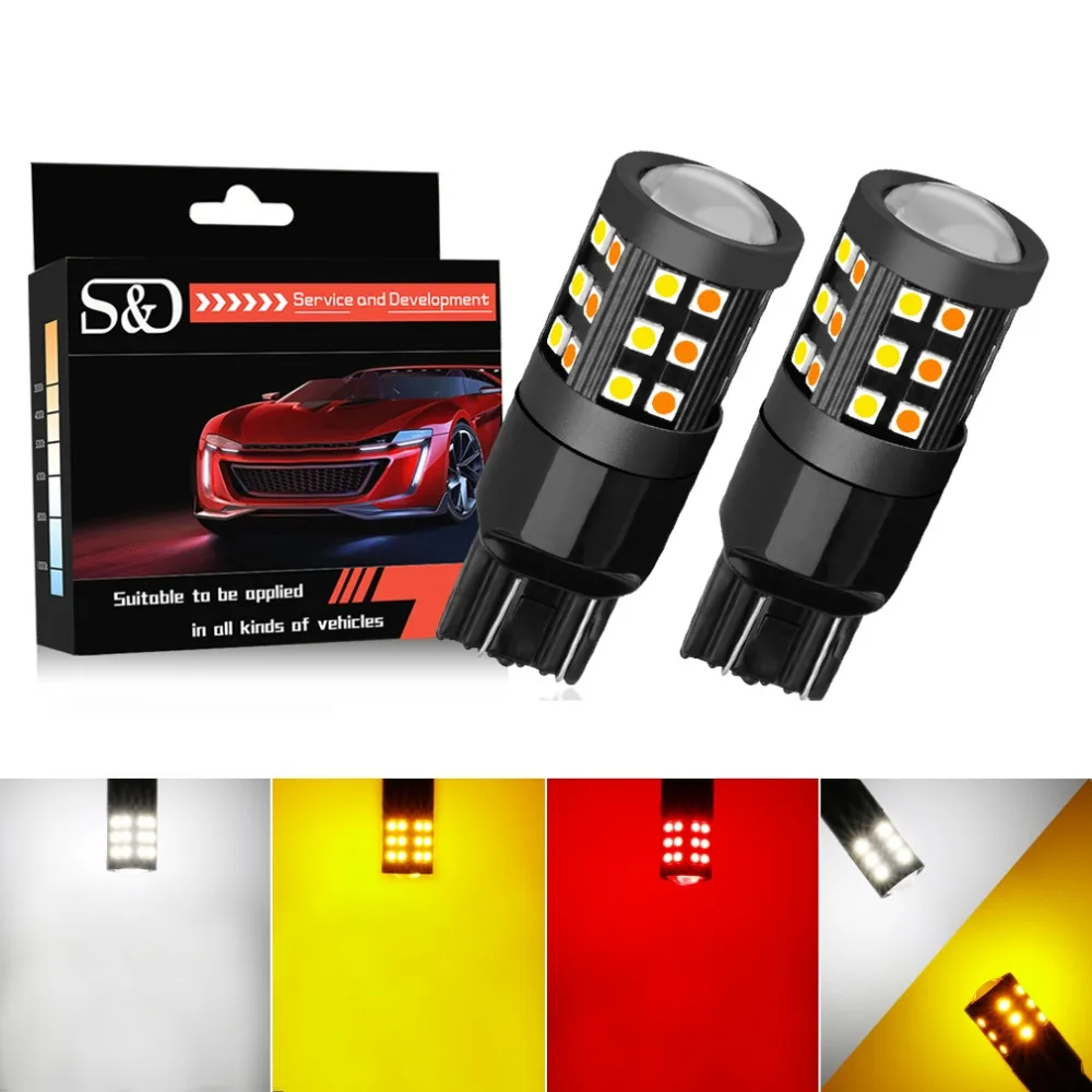 2PCS W21/5W T20 7443 Led Bulb 580 Led Car Reverse Lights Turn Signal