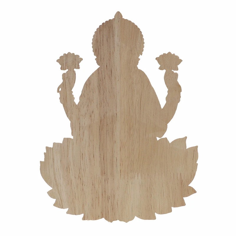 VZLX религиозная статуя Будды из резного дерева аппликация, Рама Накладка аксессуары украшения мебели двери Винтаж для домашнего декора