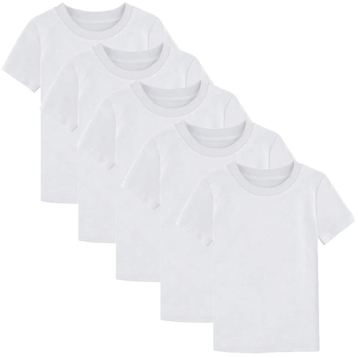 Детская футболка для мальчиков и девочек, Простые Топы для малышей, плотные Удобные Хлопковые футболки для малышей, 3 предмета, 4 предмета, 5 шт
