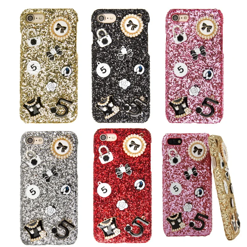 

Bling Case 3D Handmade Shiny Glitter diamond Rhinestone Hard Back Cover For iphone 7 7Plus 6 6S 6Plus Capa Accessories 8 sets