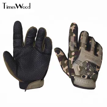 

[TIMESWOOD] Camouflage Winter Gloves Hand Protection Tactical Army Full Half Finger Military Camo Wrist Mittens For Men Women