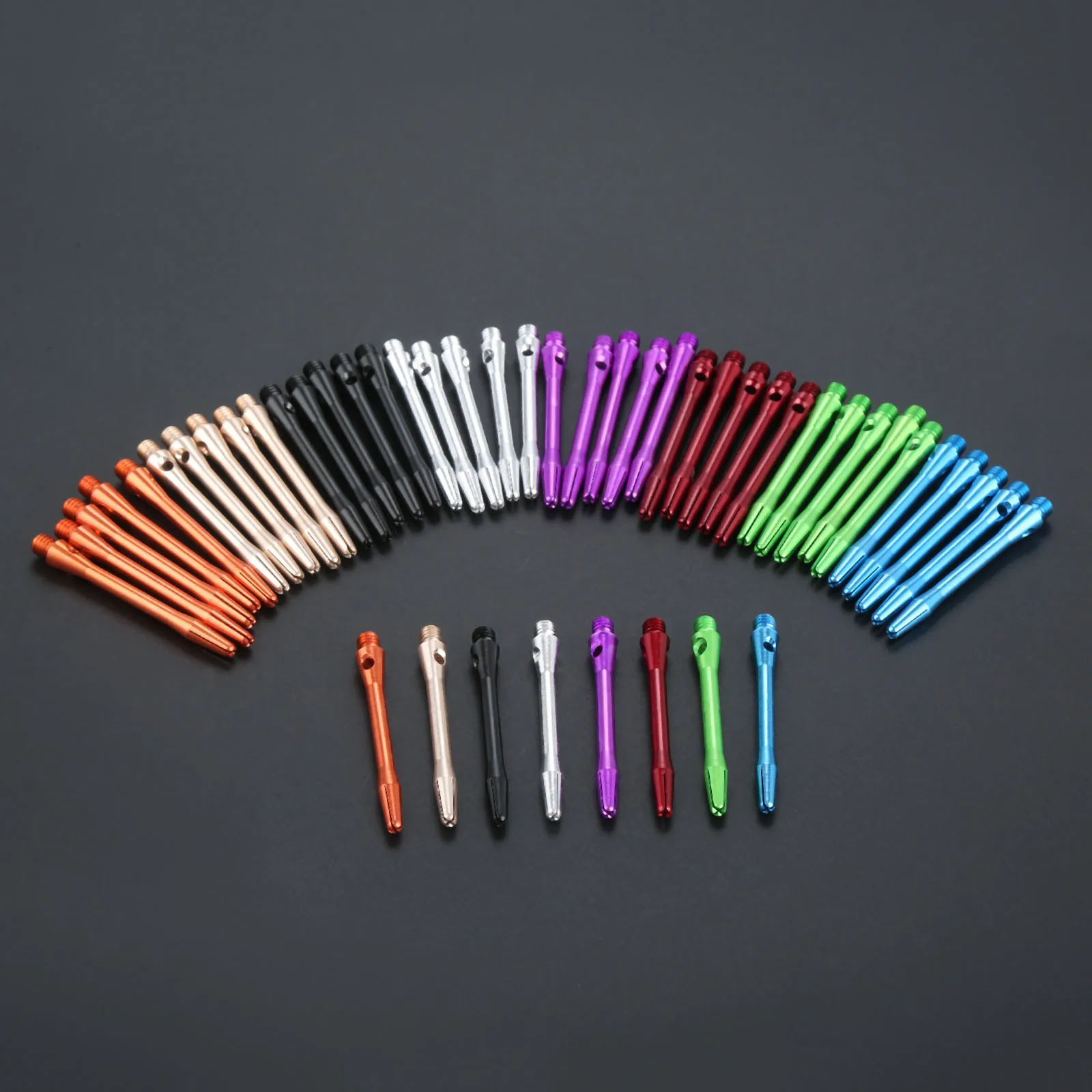 Professional 6pcs Darts Shafts Replacements Aluminium 45mm+5mm Long 2BA Screw Thread Dart Stems Pole Throwing Dardos Accessories