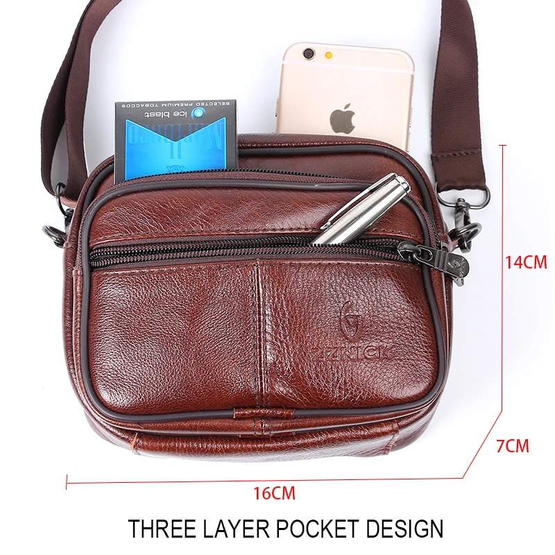 Elunico пояса из натуральной кожи Сумки Винтаж Для Мужчин's Crossbody сумка курьерские