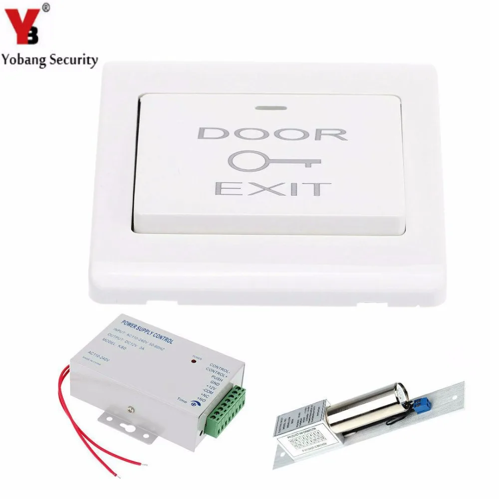 YobangSecurity Электрический магнитный дверной замок + выход Дверной Переключатель DC12V Мощность Магнитный индукционный замок для системы