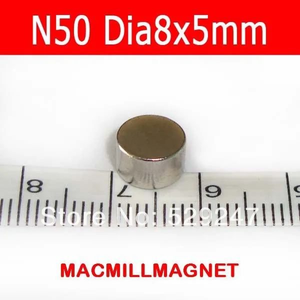50 шт. dia8x5mm очень сильные магниты N50, редкоземельные неодимовые Магнитный Диск NdFeB круглые магниты