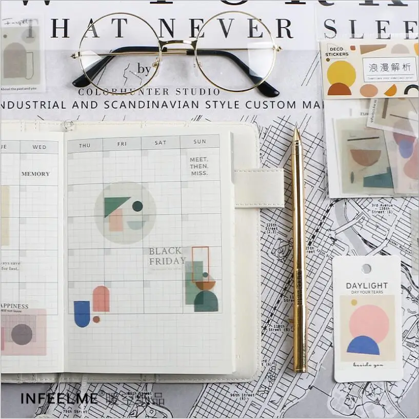 

20 pcs/pack Oil Painting /INS style Diary Stickers Transparent fairy tale Scrapbooking Decorative Cute Bullet Journal Stickers