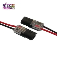 10 шт. 2 Pin Путь Весна Scotch Lock разъем 24-18AWG провод для Светодиодные ленты и быстрый соединитель кабеля обжимные клеммы комплект