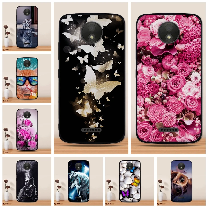 Чехол для Motorola Moto C мультяшный чехол ТПУ силиконовый Hoesje Coque Capa телефона |