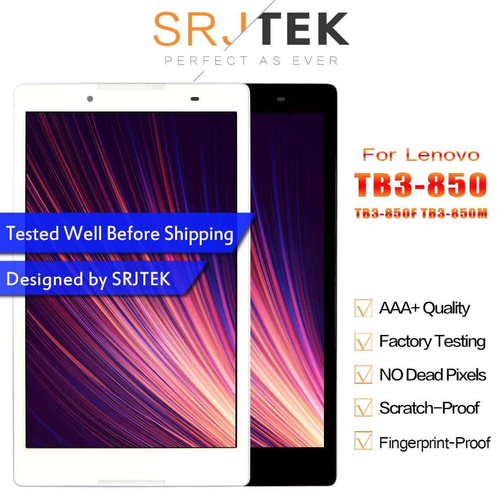 Srjtek для Lenovo TB3 850F tb3 850 850M планшетный ПК сенсорный экран дигитайзер + ЖК дисплей в
