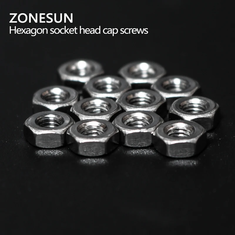 ZONESUN 360 шт./лот 304 нержавеющая сталь M3 * 6/8/10/16/18/20/25/30 шестигранный Набор торцевых