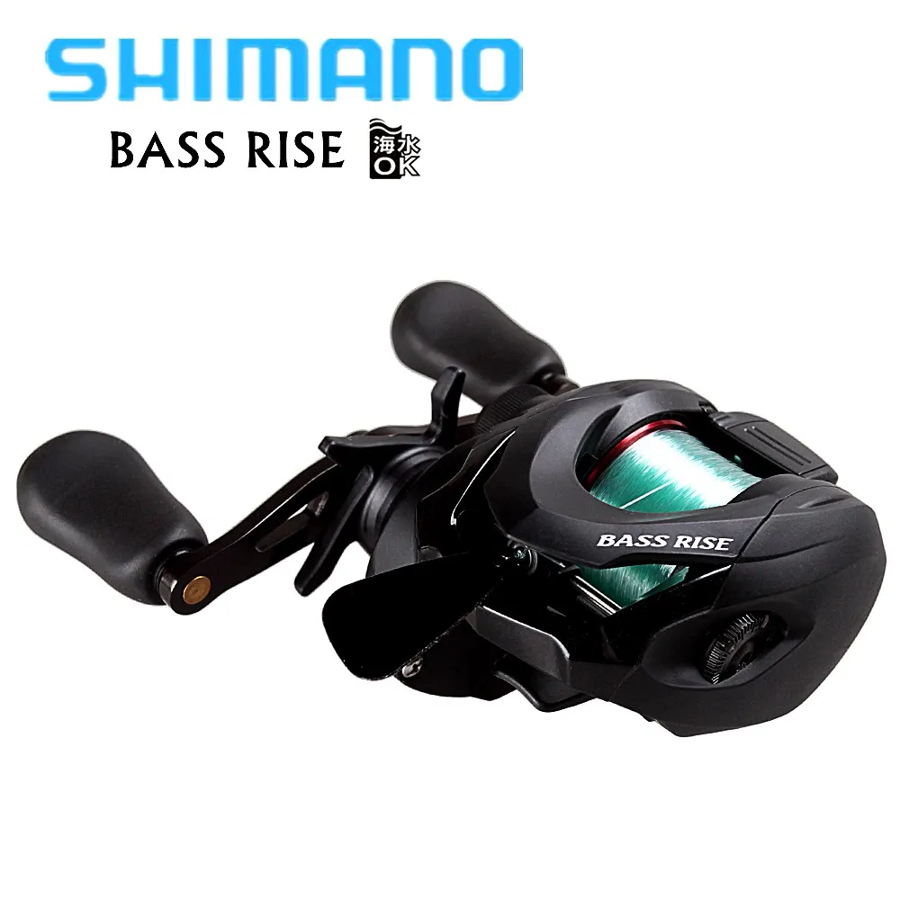

SHIMANO BASS RISE Baitcasting Fishing Reel 7.2:1 2BB 5kg Power With Original 3.5# Nylon Line Strength Body Smooth Light Reel