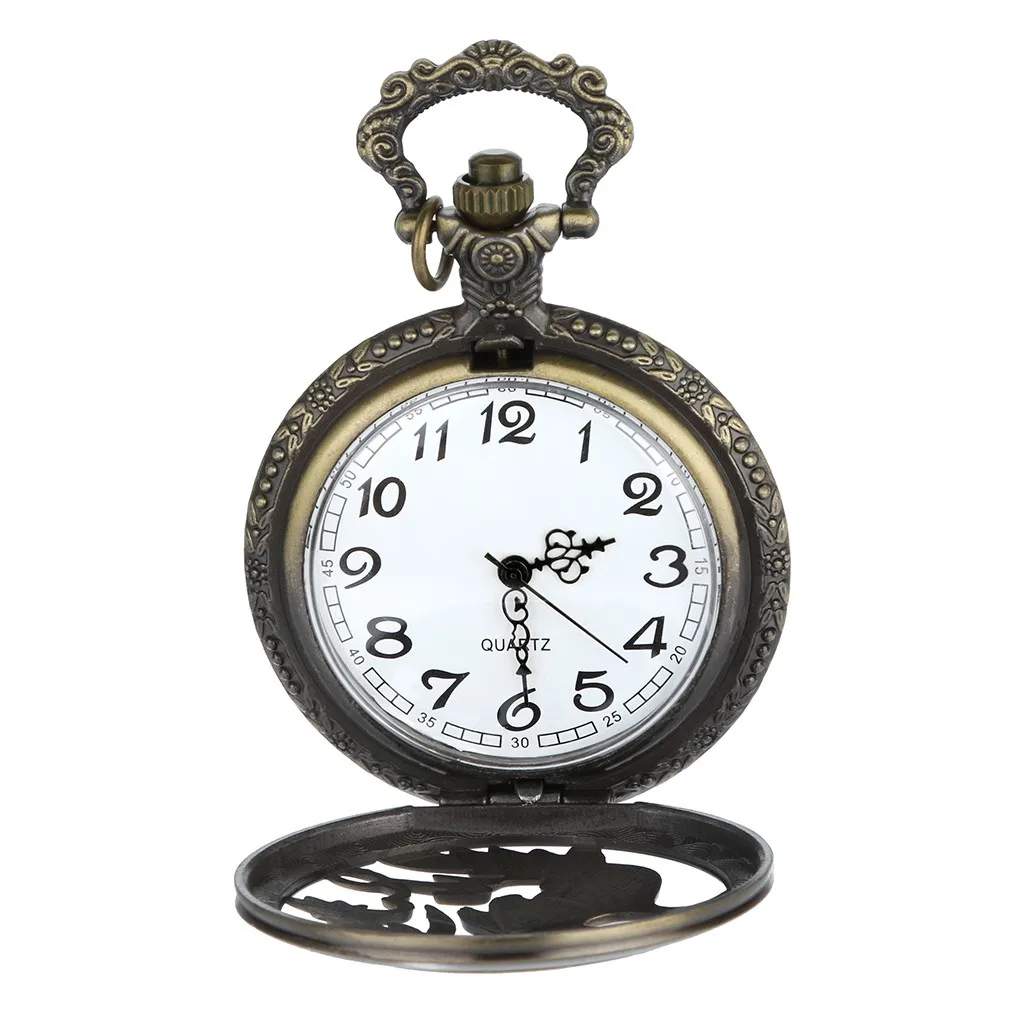 Reloj de bolsillo персонализированный узор стимпанк ВИНТАЖНЫЕ КВАРЦЕВЫЕ римские цифры