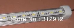 1 м длину 5630 Светодиодные Жесткая свет; тип U, с крышкой ПК; DC12V вход; 60 светодиодов на метр; 30 Вт