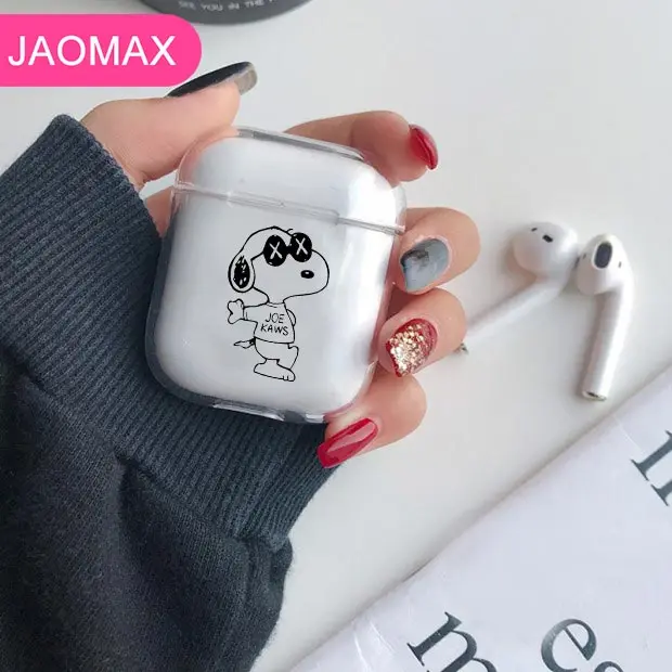 Жесткий прозрачный чехол Jaomax для наушников из поликарбоната с рисунком кошачьей