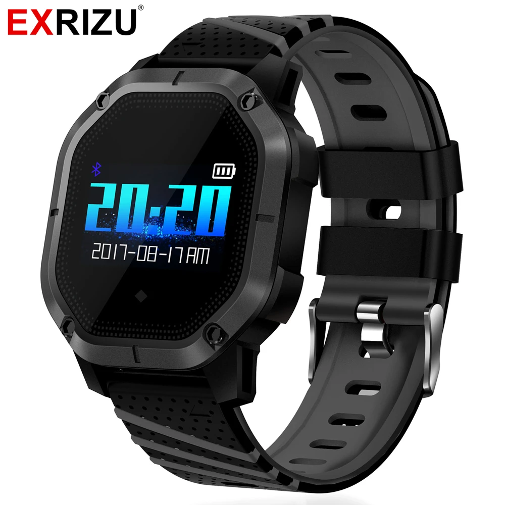 

EXRIZU K5 Smart Wristband Support Heart Rate Blood Pressure Monitor Fitness Tracker Pedometer Ridding Running Swimming Skip Mode