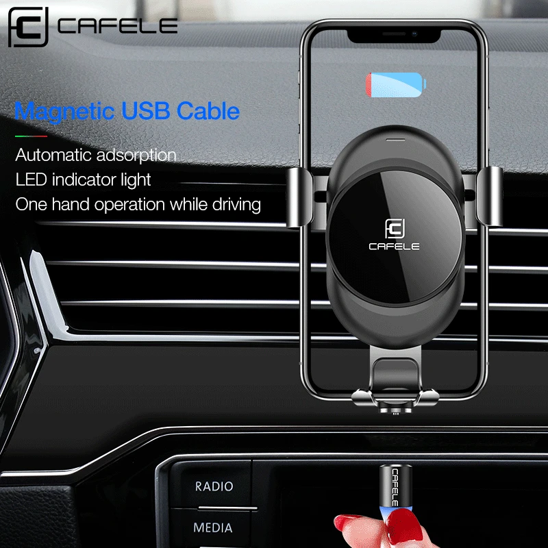 Cafele جديد LED كابل USB مغناطيسي ل فون المصغّر usb كابل يو إس بي C المغناطيس شاحن النايلون كابو لسامسونج Xiaomi هواوي