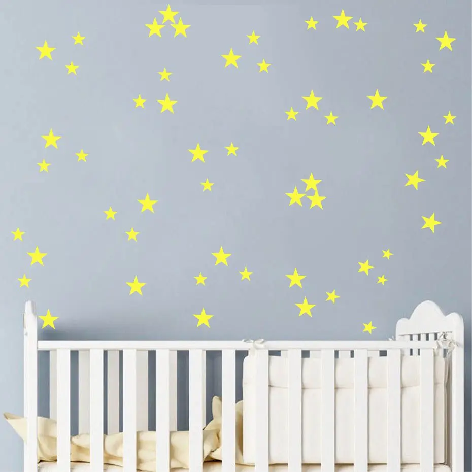 DIY звезды цветной стикер на стену для детей спальня художественная наклейка детская комната съемные обои домашний хороший Декор виниловые самоклеющиеся