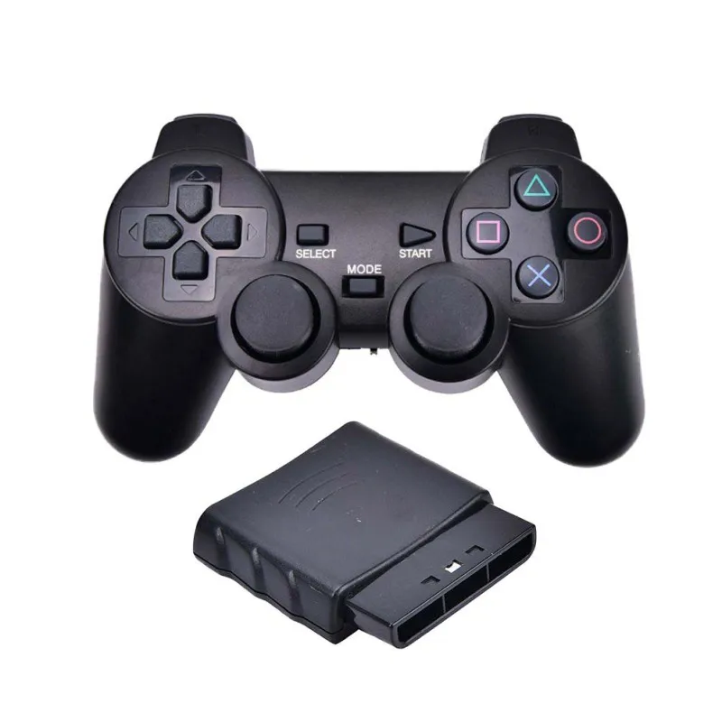 Черный Беспроводной вибратор 2,4 г игровой контроллер USB геймпад джойстик для PS2 для PS3 ПК для Android Мини игровая консоль, геймпад