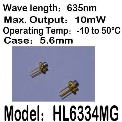 1-20 шт./лот HL6334MG HL6334 635nm 10mW 5 6mm -10 to 50C рабочий темп лазерный диод | Инструменты