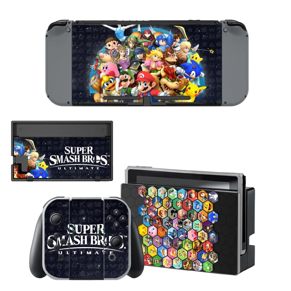 Super Smash Bros Skin Sticker Decal Vinyl For Nintendo Switch Console