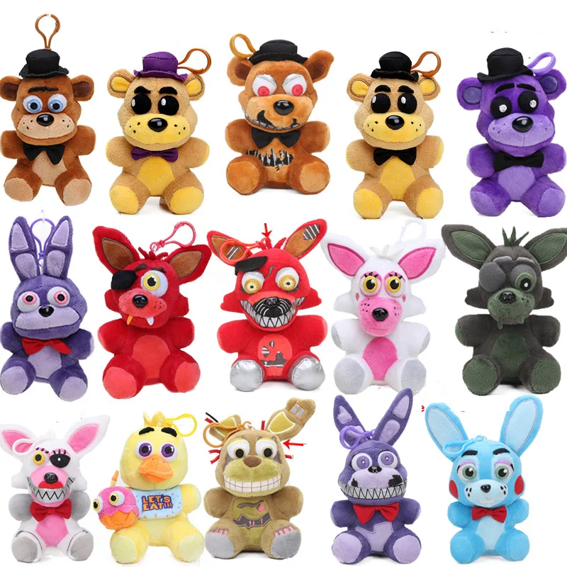 10pcs 14cm Five Nights At Freddy S Plush Keychain Nightmare Freddy Foxy Springtrap Bonnie Toy Fnaf Soft Stuffed Animal Dolls Nights Freddys Plush Freddy Plushfive Night Freddy Plush Aliexpress - bonnie roblox plush