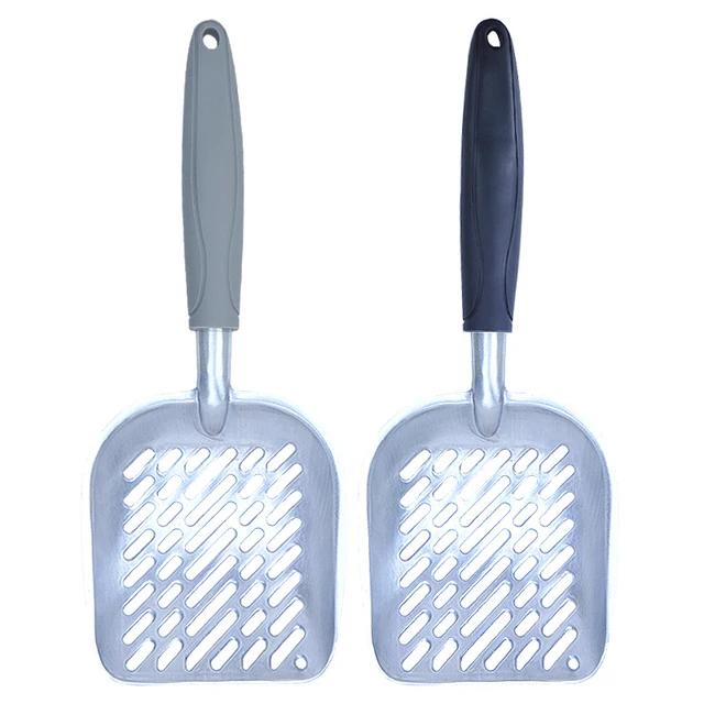 1PCS Thicken Cat Litter Scoop Aluminum Alloy Durable Kitten Sand Waste Scoop Shovel Practical Pets Poop Cat Dog Cleaning Product