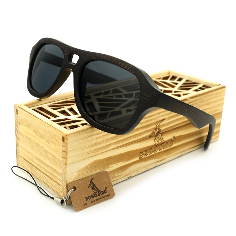 BOBO BIRD Men s Polarized Wood Sun Glasses Retro for Men and Women Luxury Handmade Wooden