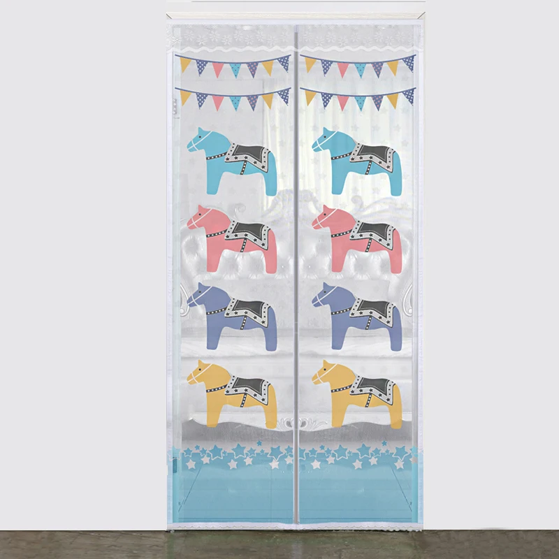 RUBIHOME Gauze Cartoon Animal Door Curtain eparate For Bedroom and Dinning Room Decoration Home Textile without Tube