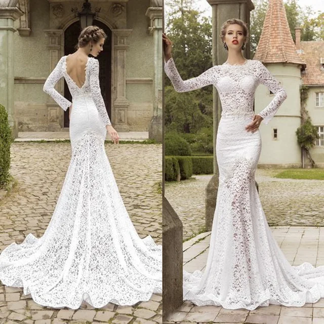 vestidos de novia espalda descubierta encaje