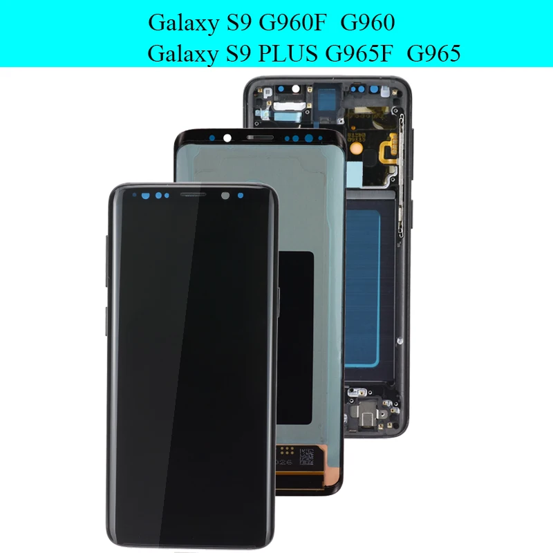 HTB1T3KpM6DpK1RjSZFrq6y78VXa4 ORIGINAL AMOLED Replacement for SAMSUNG Galaxy S9 S9+LCD Touch Screen Digitizer with Frame G960 G965 display