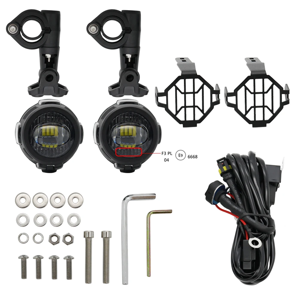  1 Set For BMW F800GS Motorcycle LED Auxiliary Fog Light Assemblie Driving Lamp 40W Headlight Univer - 32870796344