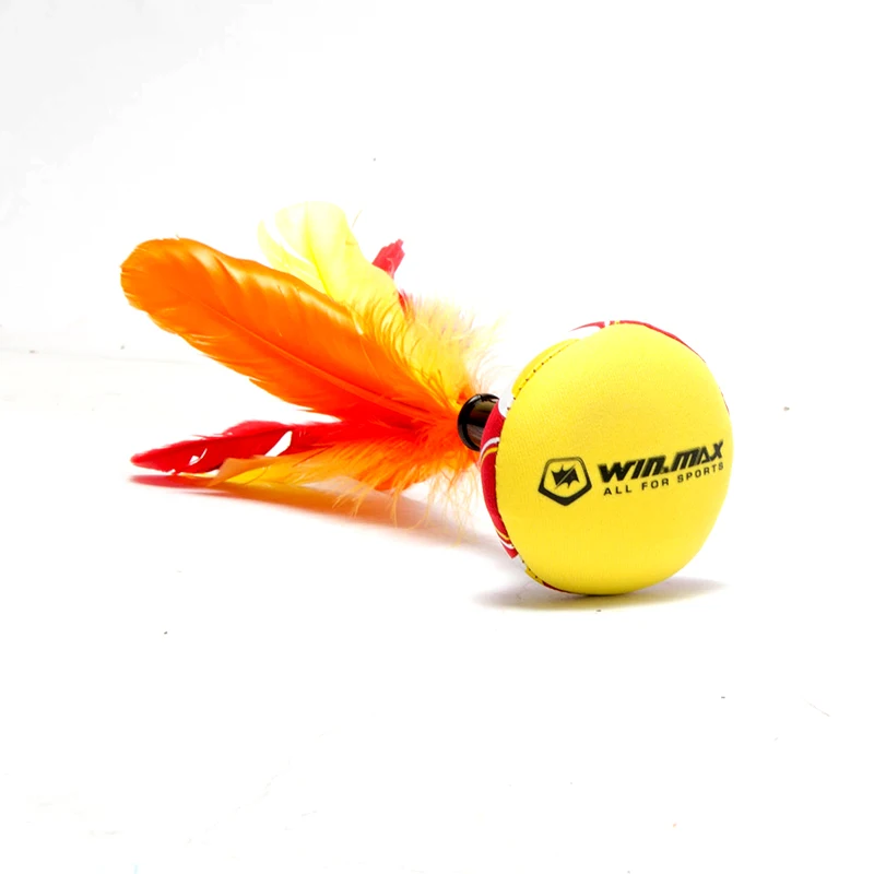 الشحن مجانا جودة عالية [وينمإكس جديد النيوبرين الشاطئ الترفيه اليد indiaca featherball الريشة للمتعة indiaca peteca