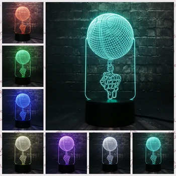 

New 2019 Sporting Decoration 3D USB LED Lamp Middle Figure Play Basketball 7 Colors Changing Light Cool Boy Bedroom Toys toy