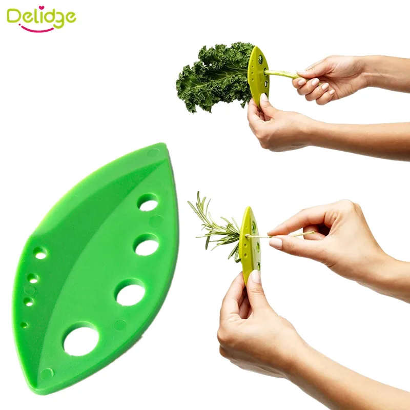 

Delidge 1 pc Vegetables Rosemary Thyme Cabbage Leaf Stripper Plastic Greens Herb Stripper Looseleaf Rosemary Kitchen Gadgets