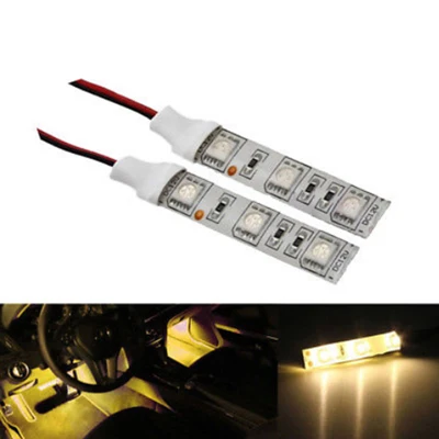 2PC White 3 SMD LED Strip For Jeep Courtesy Stereo Under Dash Light Waterproof 2PC White 3 SMD LED Strip For Jeep Courtesy Stereo Under Dash Light Waterproof
