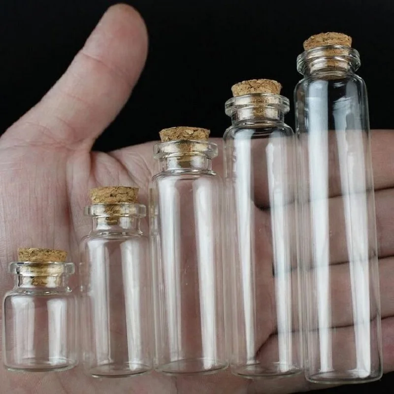 20 шт милые мини прозрачные пробковые пробки стеклянные бутылочки контейнеры маленькие желательные бутылки Прозрачная Стеклянная бутылка Желая маленькая бутылка S017B
