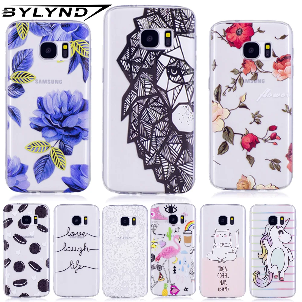 Printed funny phone capas shell on for Samsung Galaxy S7 G930 back cases S 7 Duos Tpu silicone case covers Fundas |