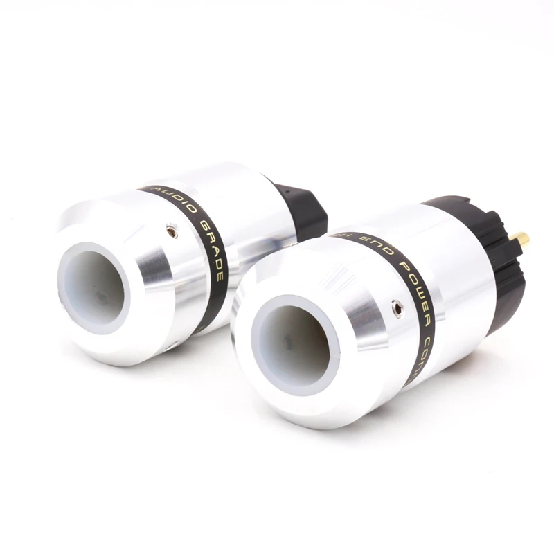 High End Banhado a Ouro 24k Plug Power Iec Conector Eur Schuko Plugue para Hifi Adaptador de Extensão Plug Par Novo Oem - Image 4