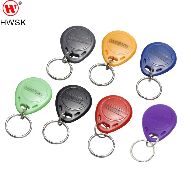 

factory price rewritable 5200 chip ID key chain, 125Khz ID card small keychain ,access system ID card