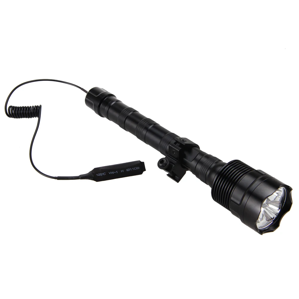 Bright 900 Lm 3x T6 Green/RED LED Hunting Flashlight Torch Power by 3X18650 Light with Charger and
