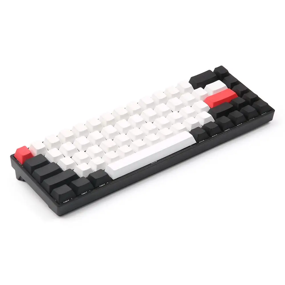 

blank pbt keycap compatible with tada68 gk64 mechanical keyboard cherry profile 1.75 keys red white black keycap