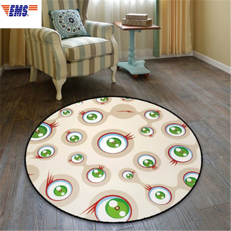 

160X160CM OriginalFake KAWS Takashi MURAKAMI DOB Street Artisc Living Room Round Carpet Action Figure Chair Cushion X663