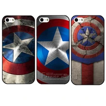 New Arrival Marvel Hero Captain America Hard Plastic Protective Back Case Cover For Apple iPhone 4 4S 5 5S SE 5C 6 6S 7 Plus