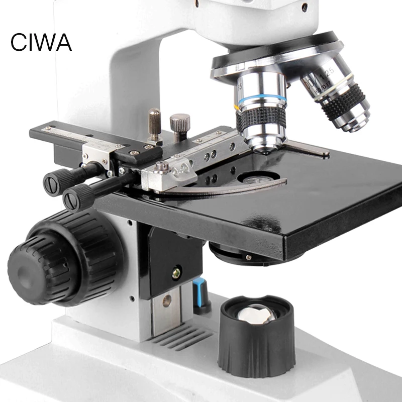 CIWA Профессиональный 1600X биологический микроскоп бинокулярный бинокль HD исследовательский обучающий светодиодный монокулярный HD микроскоп с подсветкой