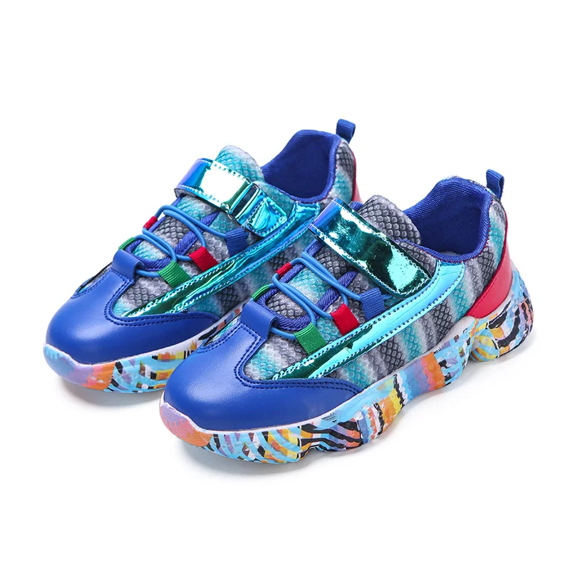 

COZULMA Spring Boys Colorful Sports Shoes Kids Girls Fashion Sneakers Children Breathable Non-slip Casual Shoes Size 26-36