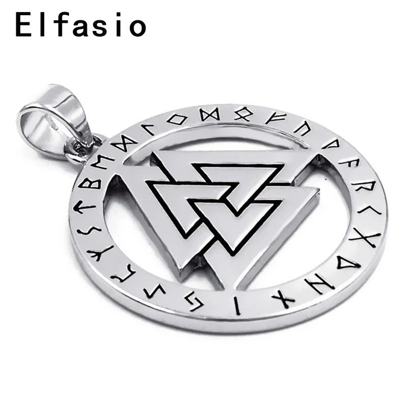 Серебряные украшения для мужчин мальчиков Оловянный кулон подвеска Valknut Odin