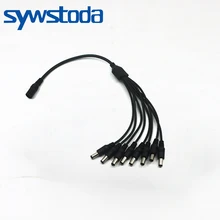 10 шт./лот от 1 до 8 DC адаптер для сплитера питания кабельная камера CCTV кабель для системы безопасности